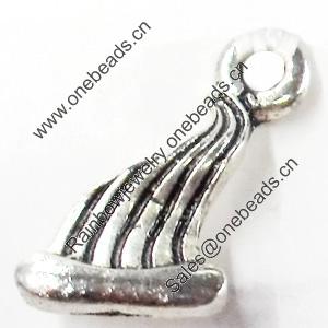 Pendant, Zinc Alloy Jewelry Findings, 9x15mm, Sold by Bag  