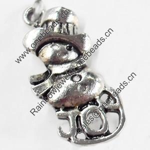 Pendant, Zinc Alloy Jewelry Findings, 13x28mm, Sold by Bag  