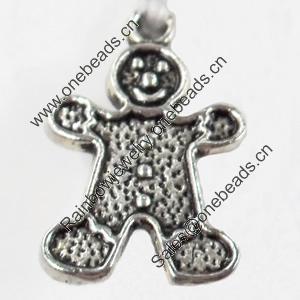 Pendant, Zinc Alloy Jewelry Findings, 11x20mm, Sold by Bag  