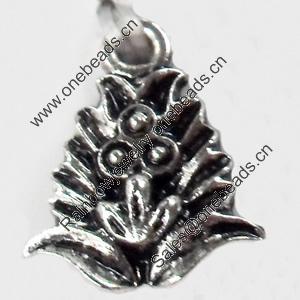 Pendant, Zinc Alloy Jewelry Findings, 12x15mm, Sold by Bag  