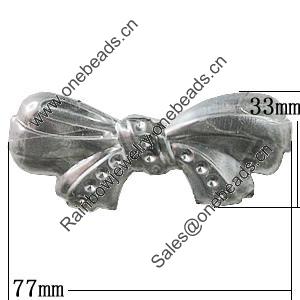 Iron Cabochons Lead-free, NO Hole Headwear & Costume Accessory, 77x33mm, Sold by PC