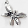 Pendant, Zinc Alloy Jewelry Findings, Dragonfly, 22x15mm, Sold by Bag  