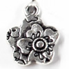 Pendant, Zinc Alloy Jewelry Findings, Flower, 14x18mm, Sold by Bag  