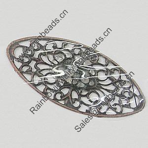 Iron Jewelry Finding Connectors Lead-free, Flat Oval 22x46mm, Sold by Bag