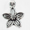 Pendant, Zinc Alloy Jewelry Findings, Flower, 10x15mm, Sold by Bag  