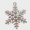 Iron Jewelry Finding Pendant Lead-free, Snow 28x34mm, Sold by Bag