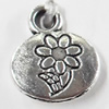 Pendant, Zinc Alloy Jewelry Findings, 11x12mm, Sold by Bag  