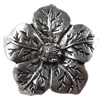 Pendant, Zinc Alloy Jewelry Findings, Flower, 34x35mm, Sold by Bag  
