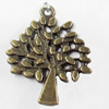 Pendant, Zinc Alloy Jewelry Findings, Tree, 23x29mm, Sold by Bag  