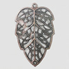Iron Jewelry Finding Pendant Lead-free, Leaf 30x48mm, Sold by Bag