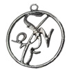 Pendant, Zinc Alloy Jewelry Findings, 39x43mm, Sold by Bag  