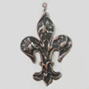 Iron Jewelry Finding Pendant Lead-free, 36x57mm, Sold by Bag