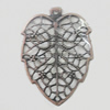 Iron Jewelry Finding Pendant Lead-free, Leaf 30x40mm, Sold by Bag