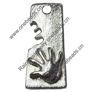 Pendant, Zinc Alloy Jewelry Findings, 9x20mm, Sold by Bag  