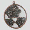 Iron Jewelry Finding Pendant Lead-free, 50x60mm, Sold by Bag