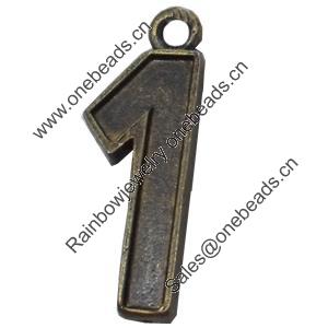 Pendant, Zinc Alloy Jewelry Findings, 10x29mm, Sold by Bag  