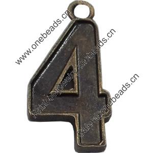 Pendant, Zinc Alloy Jewelry Findings, 14x28mm, Sold by Bag  