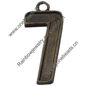 Pendant, Zinc Alloy Jewelry Findings, 13x28mm, Sold by Bag  