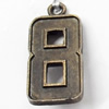 Pendant, Zinc Alloy Jewelry Findings, 13x28mm, Sold by Bag  