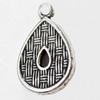 Pendant, Zinc Alloy Jewelry Findings, Teardrop, 12x18mm, Sold by Bag  