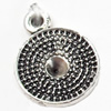 Pendant, Zinc Alloy Jewelry Findings, Round, 12x16mm, Sold by Bag  