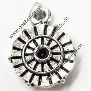 Pendant, Zinc Alloy Jewelry Findings, 12x15mm, Sold by Bag  