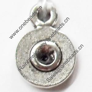 Pendant, Zinc Alloy Jewelry Findings, 9x12mm, Sold by Bag  