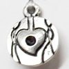 Pendant, Zinc Alloy Jewelry Findings, 12x15mm, Sold by Bag  