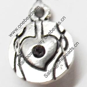 Pendant, Zinc Alloy Jewelry Findings, 12x15mm, Sold by Bag  