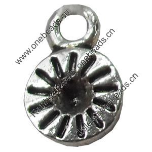 Pendant, Zinc Alloy Jewelry Findings, 7x10mm, Sold by Bag  