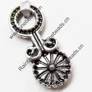 Pendant, Zinc Alloy Jewelry Findings, 8x19mm, Sold by Bag  