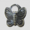 Iron Jewelry Finding Pendant Lead-free, Butterfly 10x11mm, Sold by Bag