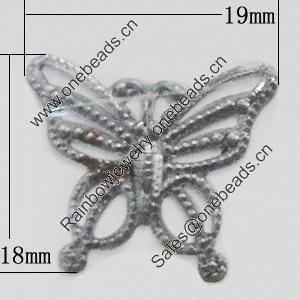 Iron Jewelry Finding Pendant Lead-free, Butterfly 18x19mm, Sold by Bag