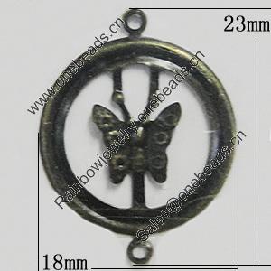 Iron Jewelry Finding Connectors Lead-free, 18x23mm, Sold by Bag