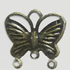 Iron Jewelry Finding Connectors Lead-free, Butterfly 23x21mm, Sold by Bag
