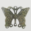 Iron Jewelry Finding Connectors Lead-free, Butterfly 35x27mm, Sold by Bag