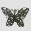 Iron Jewelry Finding Connectors Lead-free, Butterfly 31x22mm, Sold by Bag