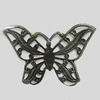 Iron Jewelry Finding Connectors Lead-free, Butterfly 55x36mm, Sold by Bag