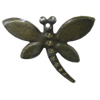 Iron Jewelry Finding Pendant Lead-free, Dragonfly 33x26mm, Sold by Bag