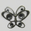 Iron Jewelry Finding Connectors Lead-free, Butterfly 33x27mm, Sold by Bag