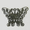Iron Jewelry Finding Pendant Lead-free, Butterfly 34x25mm, Sold by Bag