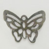 Iron Jewelry Finding Pendant Lead-free, Butterfly 15x14mm, Sold by Bag