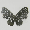 Iron Jewelry Finding Connectors Lead-free, Butterfly 27x20mm, Sold by Bag