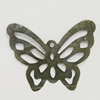 Iron Jewelry Finding Pendant Lead-free, Butterfly 30x25mm, Sold by Bag