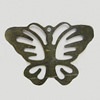 Iron Jewelry Finding Pendant Lead-free, Butterfly 37x26mm, Sold by Bag