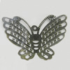 Iron Jewelry Finding Pendant Lead-free, Butterfly 40x30mm, Sold by Bag
