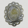 Iron Connectors Settings, Outside diameter:31x24mm Interior diameter:17x13mm, Sold by Bag