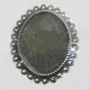 Iron Connectors Settings, Outside diameter:35x28mm Interior diameter:26x20mm, Sold by Bag