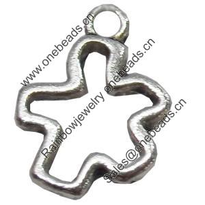 Pendant, Zinc Alloy Jewelry Findings, 12x16mm, Sold by Bag  
