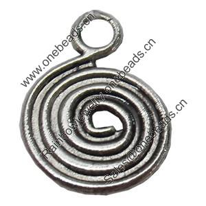 Pendant, Zinc Alloy Jewelry Findings, 13x17mm, Sold by Bag  